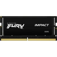 Kingston FURY FURY 16GB 6000MT/s DDR5 CL38 SODIMM Impact XMP, Memoria RAM negro, 16 GB, 1 x 16 GB, DDR5, 262-pin SO-DIMM, Negro