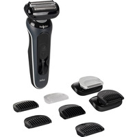 Procter & Gamble Series 6 62-G1650s, Máquina de afeitar negro, Máquina de afeitar de láminas, Negro, Botones, Batería, Batería integrada, 60 min