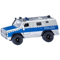 SIKU Rheinmetall MAN Survivor R Modelo a escala de furgón policial Previamente montado 1:50, Automóvil de construcción plateado/Azul, Modelo a escala de furgón policial, Previamente montado, 1:50, Rheinmetall MAN Survivor R, Cualquier género, Metal, Plástico