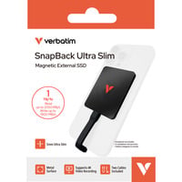 Verbatim SnapBack Ultra Slim SSD 1 TB, Unidad de estado sólido negro