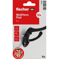 fischer WallHero Pad reparador de agujeros de taladro, 10 piezas, Mortero blanco