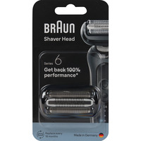 Braun Series 5 64 B Cabezal para afeitado, Cabezal de afeitado negro, Cabezal para afeitado, 1 cabezal(es), Negro, Acero inoxidable, 18 mes(es), Braun, Series 6 60, 61, 62