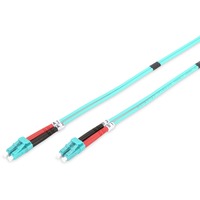 Digitus Cable de parche de fibra óptica, dúplex, conector LC > LC, multimodo OM3 turquesa