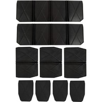 EINHELL Set de compartimentos de plástico para maletín de sistema, 9 piezas, Depósito negro