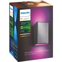 Philips Hue White & Color Ambiance Resonate Lámpara de pared para exterior, Luz de LED plateado