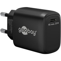 goobay Cargador rápido USB-C PD GaN 25 vatios negro