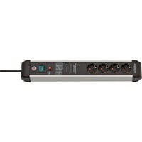 Brennenstuhl Regleta Premium-Protect-Line de 4 tomas negro/Aluminio