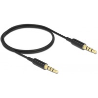DeLOCK 66075 cable de audio 0,5 m 3,5mm Negro negro, 3,5mm, Macho, 3,5mm, Macho, 0,5 m, Negro