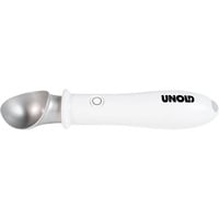 Unold 488990 sacabolas de helado Cuchara de helado 4 mm blanco, Cuchara de helado, Plástico, Acero inoxidable, Blanco, Agujero para colgar, 210 mm, 4 mm