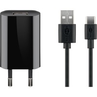 goobay Set de carga USB-C 5 Watt, Cargador negro