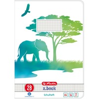 Herlitz GREENline cuaderno y block A4 16 hojas Verde, Blanco Imagen, Verde, Blanco, A4, 16 hojas, 80 g/m², Papel punteado