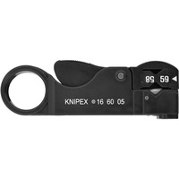 KNIPEX 16 60 05 SB Negro pelacable, Herramienta de pelado / decapado De plástico, Negro, 10,5 cm, 73 g