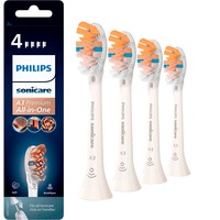 Philips A3 Premium All-in-One HX9094/10 Pack de 4 cabezales blancos de cepillos Sonicare, Cabezal de cepillo blanco, 4 pieza(s), Blanco, 3 mes(es), Medio, Philips, 2 Series Plaque Control, 2 Series Plaque Defense, Series 2100, 3 Series, DiamondClean,...