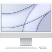 Apple iMac Apple M 61 cm (24") 4480 x 2520 Pixeles 8 GB 512 GB SSD PC todo en uno macOS Big Sur Wi-Fi 6 (802.11ax) Plata, Sistema MAC plateado, 61 cm (24"), 4.5K Ultra HD, Apple M, 8 GB, 512 GB, macOS Big Sur