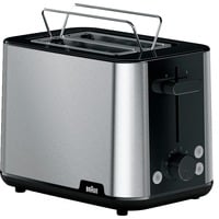 Braun HT101BI-HT1510BK 8 2 rebanada(s) 900 W Negro, Acero inoxidable, Tostadora acero fino/Negro, 2 rebanada(s), Negro, Acero inoxidable, Plástico, Acero inoxidable, 900 W, 193 mm, 316 mm