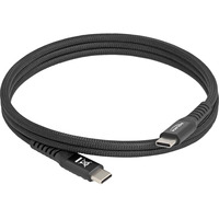 DeLOCK Cable USB-C 2.0 con revestimiento textil magnético negro