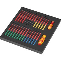 Wera 9751 Inserto de espuma Kraftform Kompakt VDE Set 1, Destornillador rojo/Amarillo