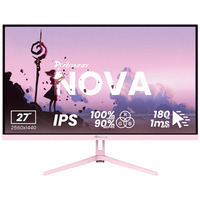 Arozzi Nova 27T2K180, Monitor de gaming rosa neón