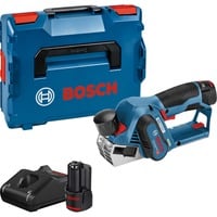 Bosch GHO 12V-20 Professional Negro, Azul, Rojo 14500 RPM, Cepillo eléctrico azul/Negro, Negro, Azul, Rojo, 14500 RPM, 5,6 cm, 1,7 cm, 2,5 m/s², Batería