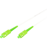 Digitus Cable de parche de fibra óptica simplex, reforzado con acero, monomodo, SC/APC > SC/APC blanco