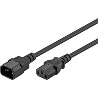 goobay Cable de extensión para dispositivos de corriente alterna C14 > C13, Cable alargador negro