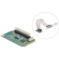 DeLOCK Delock Mini PCIe I/O PCIe tamaño completo 1 x paralelo, Tarjeta de interfaz 