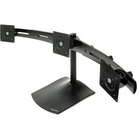 Ergotron DS Series DS100 Triple Monitor Desk Stand 53,3 cm (21") Negro Escritorio, Soporte de monitor plateado, 14 kg, 53,3 cm (21"), 75 x 75 mm, 100 x 100 mm, Negro