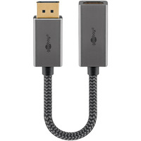 goobay Plus cable adaptador DisplayPort > HDMI, 4K @ 60Hz gris