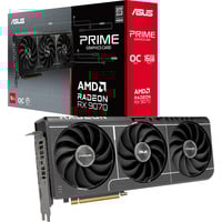 ASUS Prime -RX9070-O16G-EVO AMD Radeon RX 9070 16 GB GDDR6, Tarjeta gráfica gris, Radeon RX 9070, 16 GB, GDDR6, 256 bit, 7680 x 4320 Pixeles, PCI Express 5.0