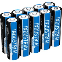 Ansmann 1502-0005 pila doméstica Batería de un solo uso AA Litio Batería de un solo uso, AA, Litio, 1,5 V, 10 pieza(s), Negro