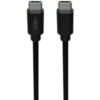 Ansmann Cable de datos y carga USB Tipo-C a Tipo-C negro