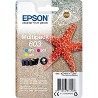 Epson Multipack 3-colours 603 Ink, Tinta Rendimiento estándar, 2,4 ml, 130 páginas, 1 pieza(s), Multipack