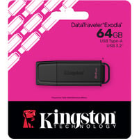 Kingston DataTraveler Exodia 64 GB, Lápiz USB negro
