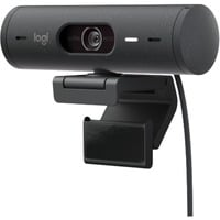 Logitech Brio 500 Cámaras web, Webcam negro, 4 MP, 1920 x 1080 Pixeles, Full HD, 60 pps, 1280x720@60fps, 1920x1080@30fps, 1080p, 720p