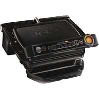 Tefal OptiGrill + GC7128 parrilla eléctrica de contacto, Barbacoa de contacto negro, Negro, Acero inoxidable, Rectangular, Aluminio, Termoplástico, Listo, Temperatura