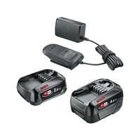 Bosch Set de inicio 18V (PBA 2.0Ah + PBA 4.0Ah + AL 18V-20), Conjunto negro