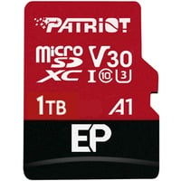 Patriot EP Series 1 TB microSDXC, Tarjeta de memoria rojo/Negro