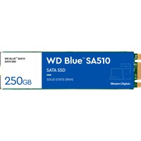 WD Blue SA510 M.2 250 GB Serial ATA III, Unidad de estado sólido azul/blanco, 250 GB, M.2, 555 MB/s, 6 Gbit/s