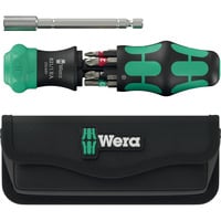 Wera Kraftform Kompakt 28 RA con bolsa, Conjuntos de bits negro/Verde
