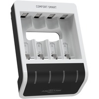 Ansmann Comfort Smart Pilas de uso doméstico USB, Cargador blanco/Negro, Níquel-metal hidruro (NiMH), AA, AAA