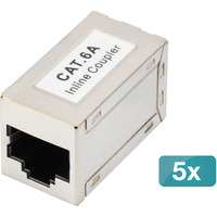 Digitus Acoplador modular CAT 6A, apantallado, 5 piezas, Módulo Keystone 