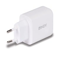 Lindy 73428 cargador de dispositivo móvil Universal Blanco Corriente alterna Carga rápida Interior blanco, Interior, Corriente alterna, 20 V, Blanco