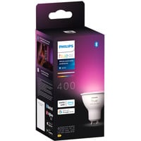 Philips Hue Hue White and Color ambiance GU10 Punto de iluminación inteligente 4,2 W, Lámpara LED Punto de iluminación inteligente, Blanco, LED, GU10, GU10, Blanco frío, Multi, Blanco cálido