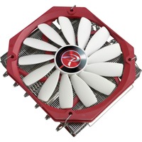 RAIJINTEK Pallas Procesador Enfriador 14 cm Metálico, Rojo, Disipador de CPU blanco, Enfriador, 14 cm, 650 RPM, 1400 RPM, 28 dB, 56,55 cfm