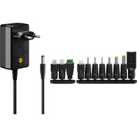 goobay Fuente de alimentación universal 3 - 12V, 27 Watt negro