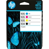 HP Paquete de 4 cartuchos de Tinta Original 934 negra/935 cian/magenta/amarilla Rendimiento estándar, Tinta a base de pigmentos, Tinta a base de pigmentos, 10 ml, 4,5 ml, 4 pieza(s)