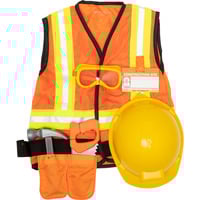 Spin Master - Disfraz Obrero de la Construcción para Niño y Niña de 3 a 6 Años, con Herramientas Juguete - 6075145 - Juguetes Niños 3 Años + - Regalo Niño 3 Años + - Juegos Infantiles, Juego de rol con Herramientas Juguete - 6075145 - Juguetes Niños 3 Años + - Regalo Niño 3 Años + - Juegos Infantiles, Disfraz, Niño, Unisex, Uniforme, Naranja, Amarillo, 3 año(s)