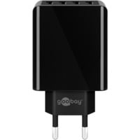 goobay cargador USB de 4 puertos (30W) negro negro