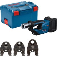 Bosch Herramienta de prensado a batería GPT 18V-19 Professional solo, 18Volt, Kit TH, Máquina de la prensa azul