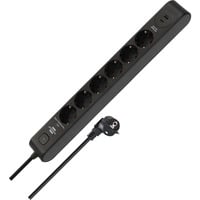 Brennenstuhl Regleta de 6 tomas con 1x USB-C, 1x USB-A negro/Antracita